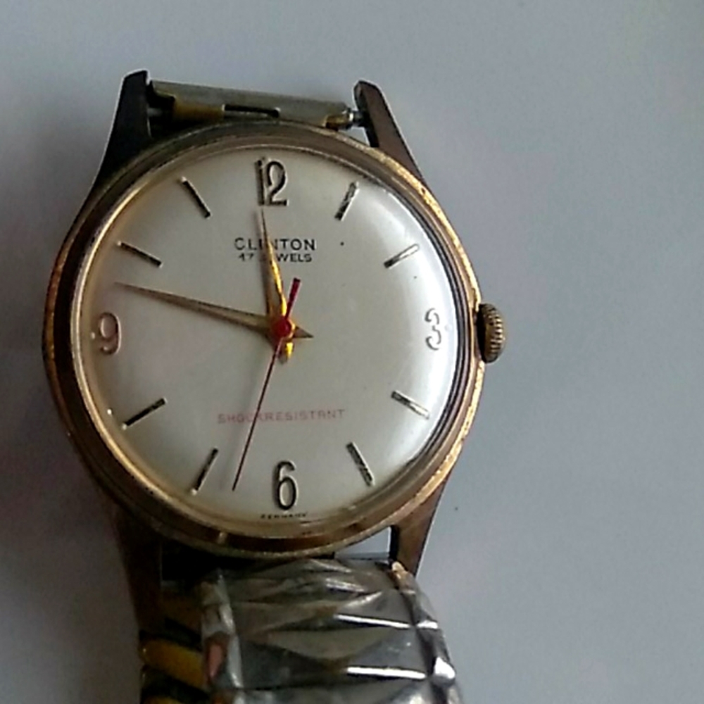 Vintage Clinton Automatic 17J SWISS Mens Watch